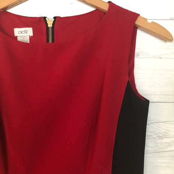 Cache Zipper Back Color Block Sheath Dress - Picture 6 of 8